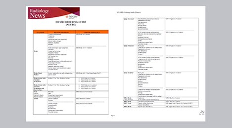 new mri ordering guide emergency department sjhmc 2